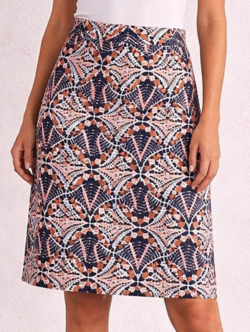 Anthropologie Moulinette Soeurs Crochet Overlay Multicolor Straight Skirt Sz 12